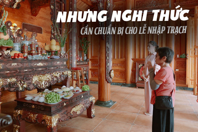 Cúng nhập trạch về nhà mới.