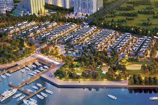 Toàn cảnh biệt thự Vinhomes Central Park.